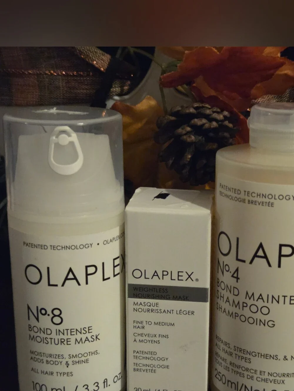 Olaplex Hair Care Bundle No.4 Bond Maintenance Shampoo No.8 Mask Weightless